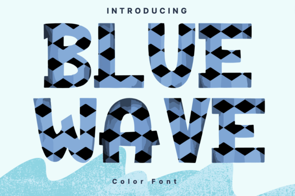 Blue Wave: Elevate Your Creative Projects with Whimsical Typography