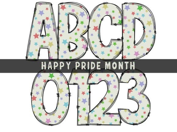 Celebrate Happy Pride Month with a Unique Bubble Rainbow Font