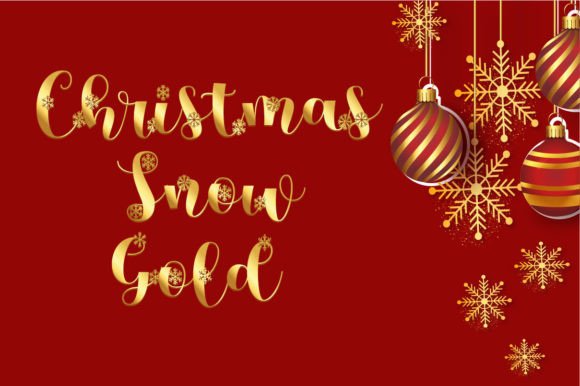 Christmas Snow Gold: Elevating Festive Typography