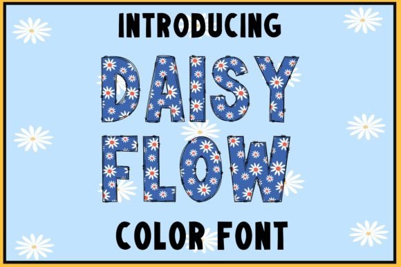 Daisy Flow: Vibrant Color Font for Creative Design