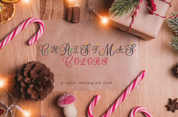Elevate Your Holiday Designs with Christmas Colors Monogram
