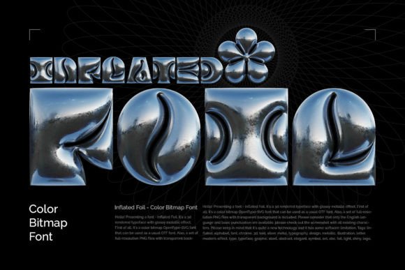 Inflated Foil: A Glossy Metallic Font for Luxury Design