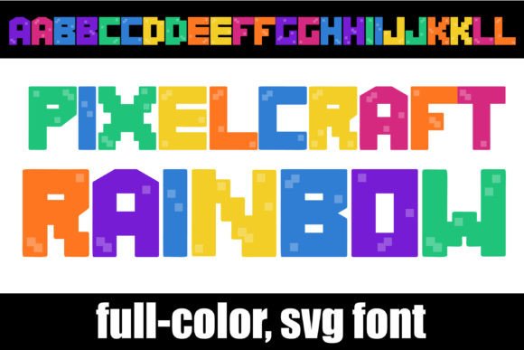 Pixelcraft Rainbow: A Vibrant Typeface for Bold Visuals