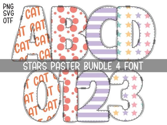 Stars Paster: A Vibrant Color Font for Bold Design