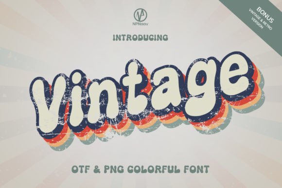 Vintage: A Bold Color Font for Impactful Design