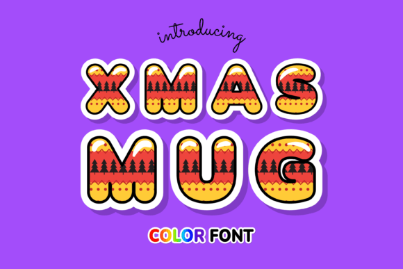 Xmas Mug: A Festive Color Font for Creative Design